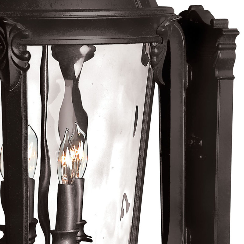 Windsor 3-Light Outdoor Wall Lantern, 25.5" H x 9.5" W x 12" D, Black