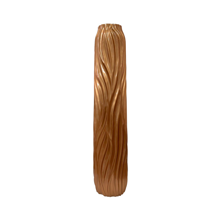 Classy Polyresin Vase for the Living Room, Ripples Design Vase Decor