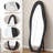 Full Length Mirror,Floor Mirror/ Wall Mirror, Flannel Wrapped Wooden Frame Floor Mirror, Irregular Wavy Mirror Standing/Halling Large Wall Mirror For Bedroom,Living Room, Dressing Room-2040925936