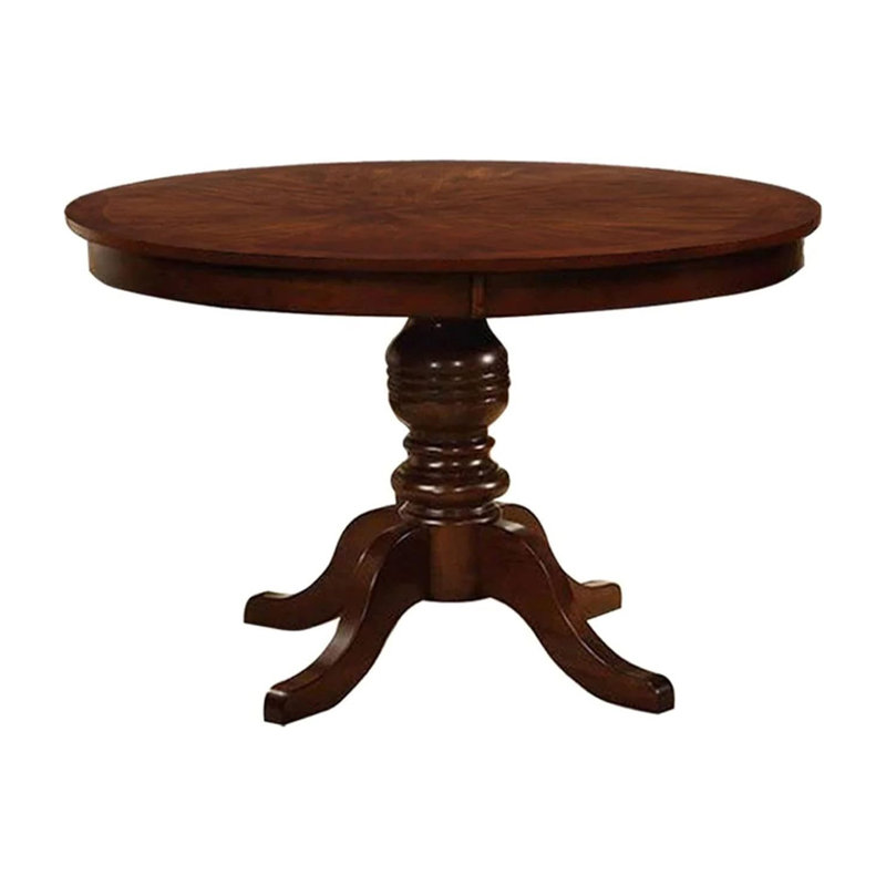 Table de salle à manger ronde 48,4 po, cerisier brun