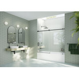 Astro 68 in. - 72 in. x 60 in. Frameless Sliding Bathtub Door