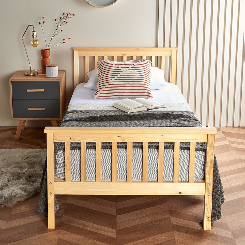 Anbria Bed with Mattress, Single (90 x 190 cm)