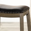 Tabouret de comptoir de 24 po, siège en cuir noir - tabouret élégant avec-734424695-734424692-732140167