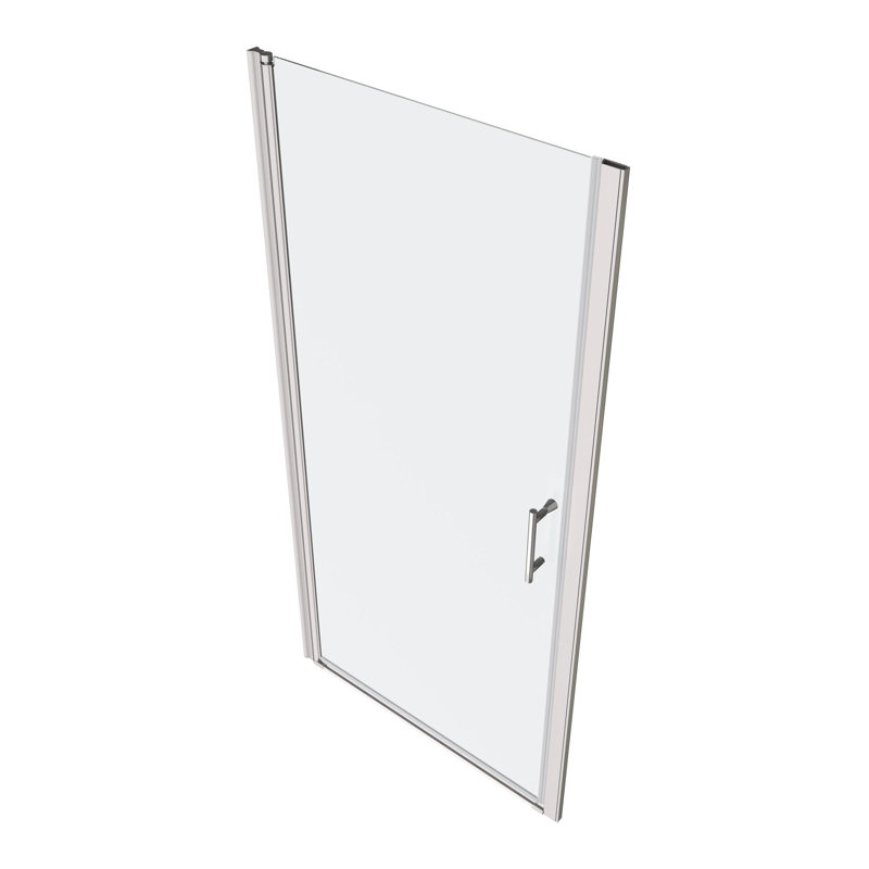 36" W x 72"H Pivot Frameless Swinging Shower Door, Chrome