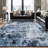 Large Modern Abstract Washable Area Rug, Non-Slip Low Pile Carpet for Living Room Bedroom Dining Room, 8x10, Blue-118330183-127123436