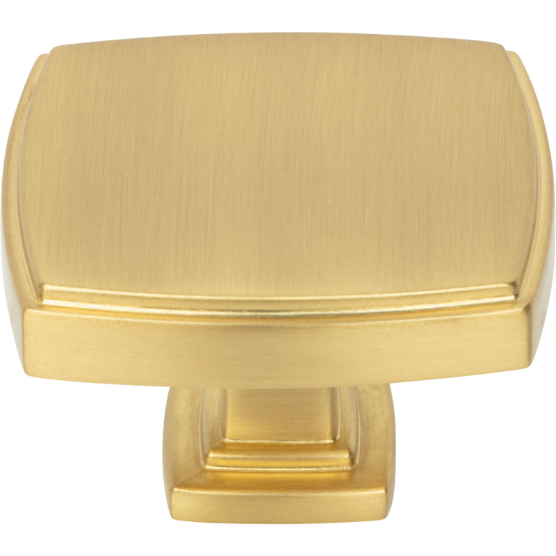 Square Knob, Brushed Gold