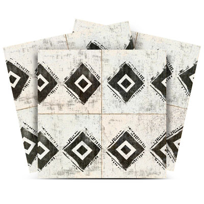 Carrelage mosaïque floral en vinyle 6 po x 6 po (ensemble de 24)