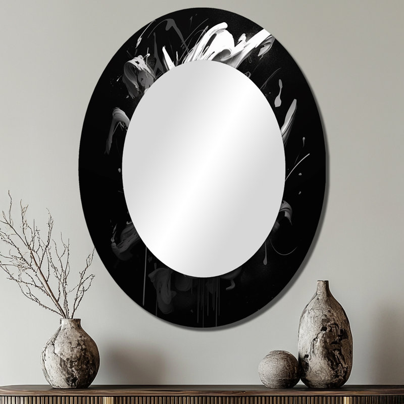 Explorer les profondeurs du marbre noir, 40 po x 30 po