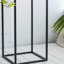 Ensemble de 2 boîtes en bois récupéré avec support en fer noir, L: 11 x 11 x 29,5 po: 8,5 x 8,5 x 21,5