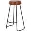 Cosimo Upholstered and Genuine Leather Bar Stool-110955937