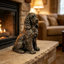 Statue réaliste de cocker spaniel assis, finition bronze-1865567732