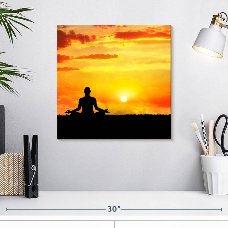 Kerrick Sunset Yoga Meditation, H 16 po x l 16 po