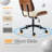 PU Trapezoid Curved Back Swivel Office Chair-937746538