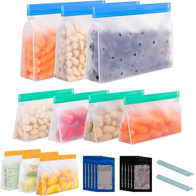 Sacs de rangement multicolores pour aliments