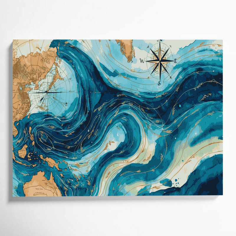 Art mural sur toile gris, H 20 po x l 30 po