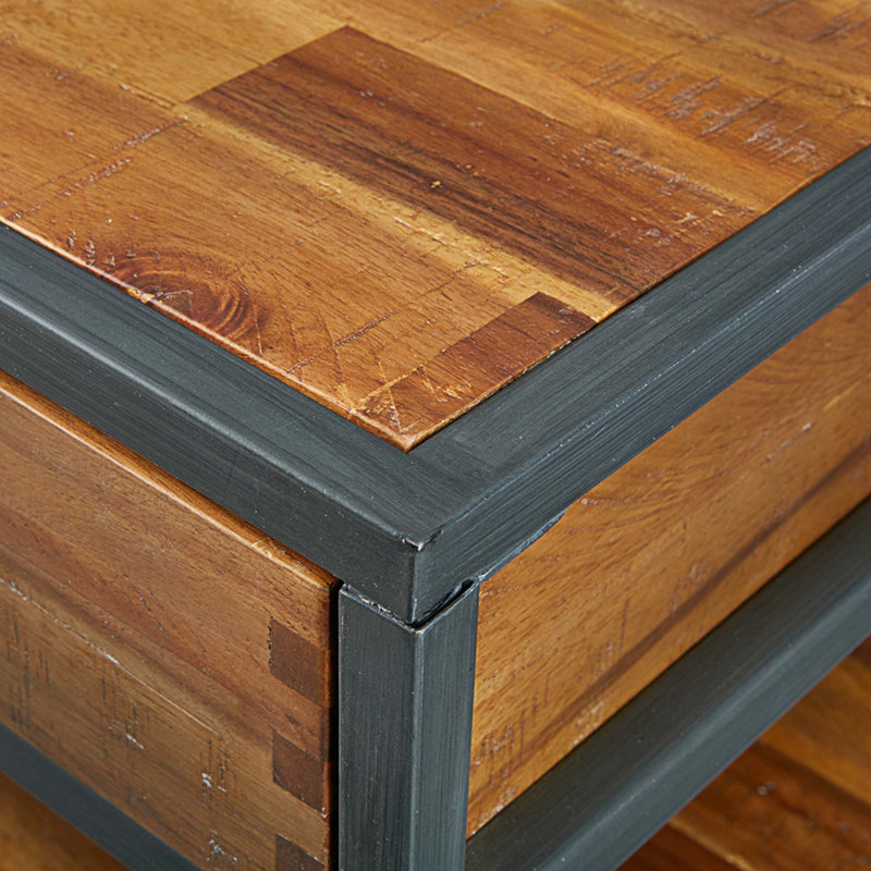 Quinne Solid Wood Top Coffee Table