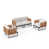 Charcoal Aluminum/Natural Teak