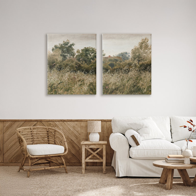 Rural Foliage Thicket 2pc Canvas Set, design by Lettered and Lined