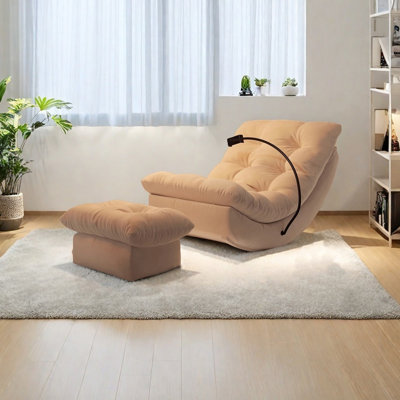 Chaise berçante ergonomique en suède