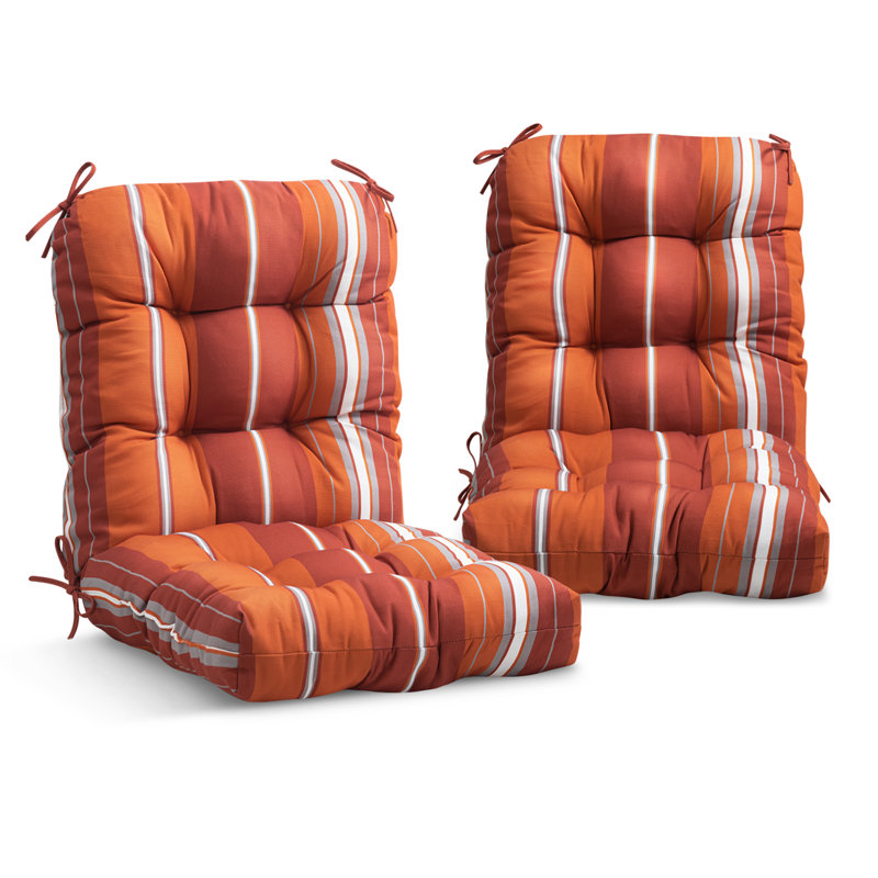 Indoor/Outdoor Seat/Back Cushion, Red Stripe