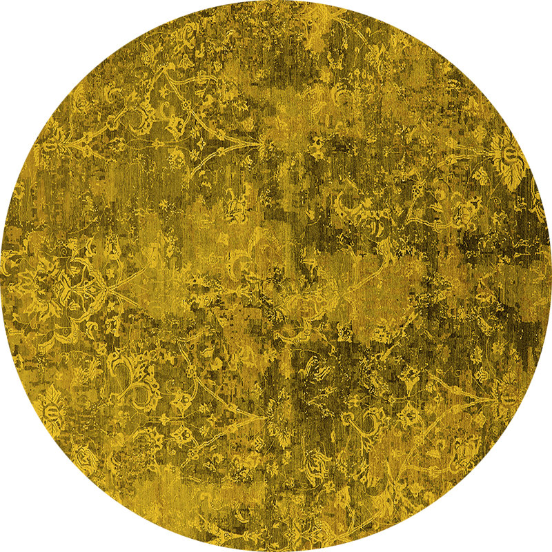 Tapis jaune Mid-Century moderne 2704