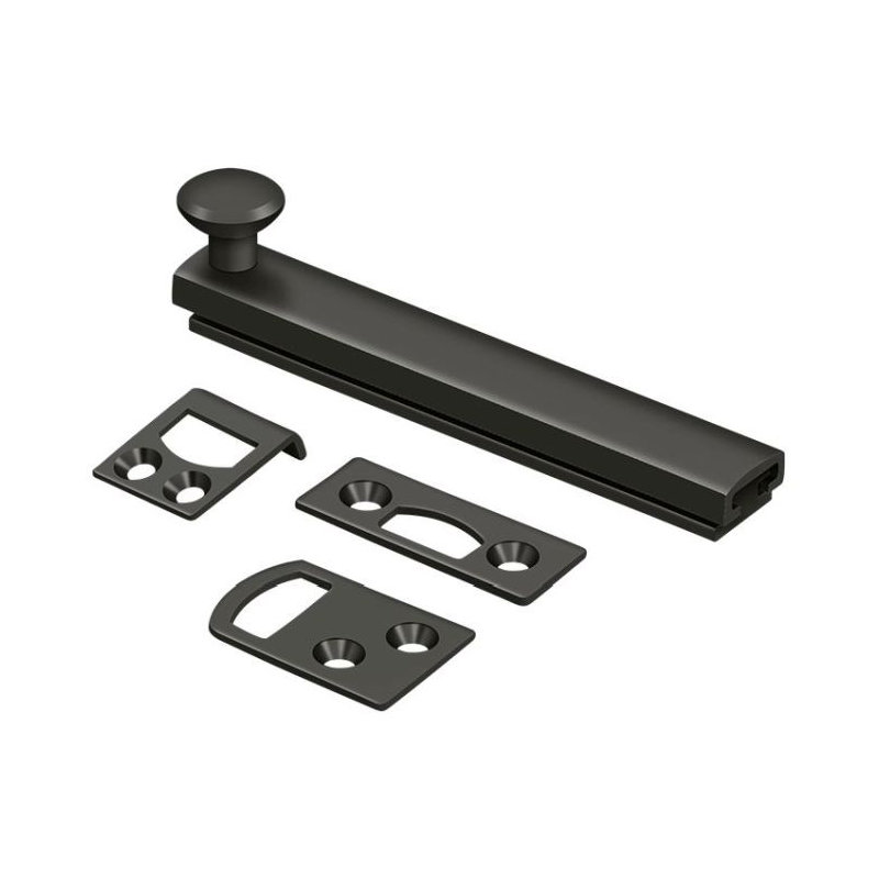 Brass Latch/Catch/Bolt, Oil Rubbed Bronze, 1.9375" H x 4" W x 1.5625" D