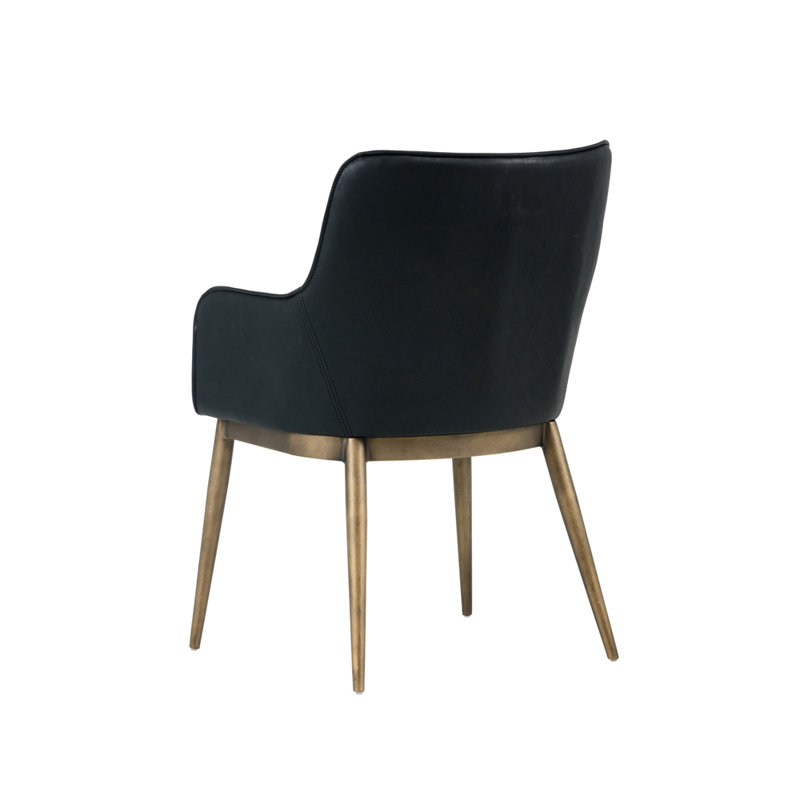 Irongate Upholstered Arm Chair, Black, Rustic Bronze