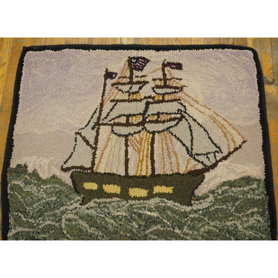 Tapis crocheté antique