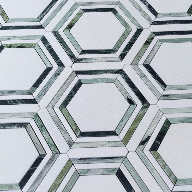 9" x 8" Marble Mosaic Wall & Floor Tile