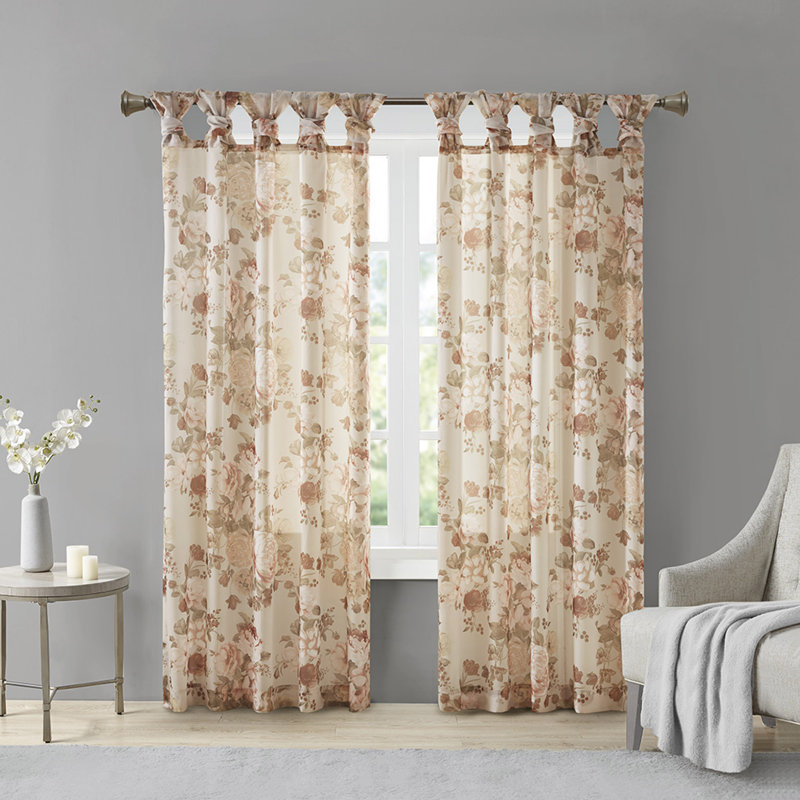 Voile avec passe-tringle, Gris, L 50 po x L 84 po
