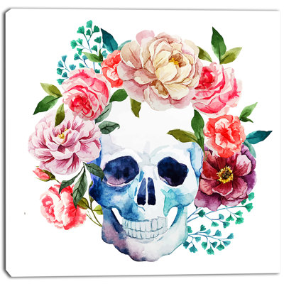 «Skull Bouquet», impression d'art graphique contemporain