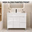 Meuble-lavabo autoportant standard simple Abaokoro