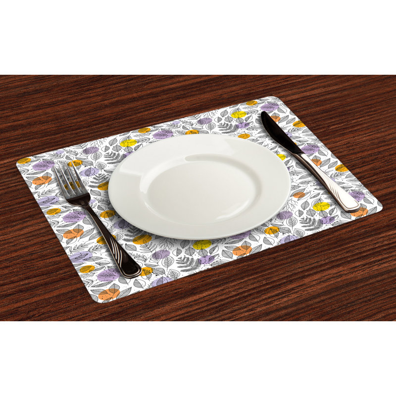 Polyester Floral Rectangle Placemat
