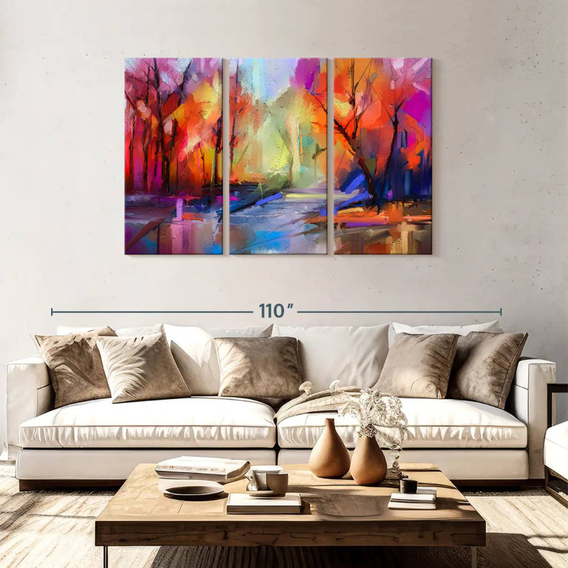 Avery Forest Lake Abstract, 48" H x 74" W