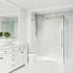 Elan E-class 46" W x 34" D x 76" H Sliding Frameless Shower Enclosure with 3/8" Clear Glass