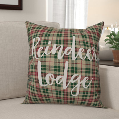  Coussin Reindeer Lodge in Tartan