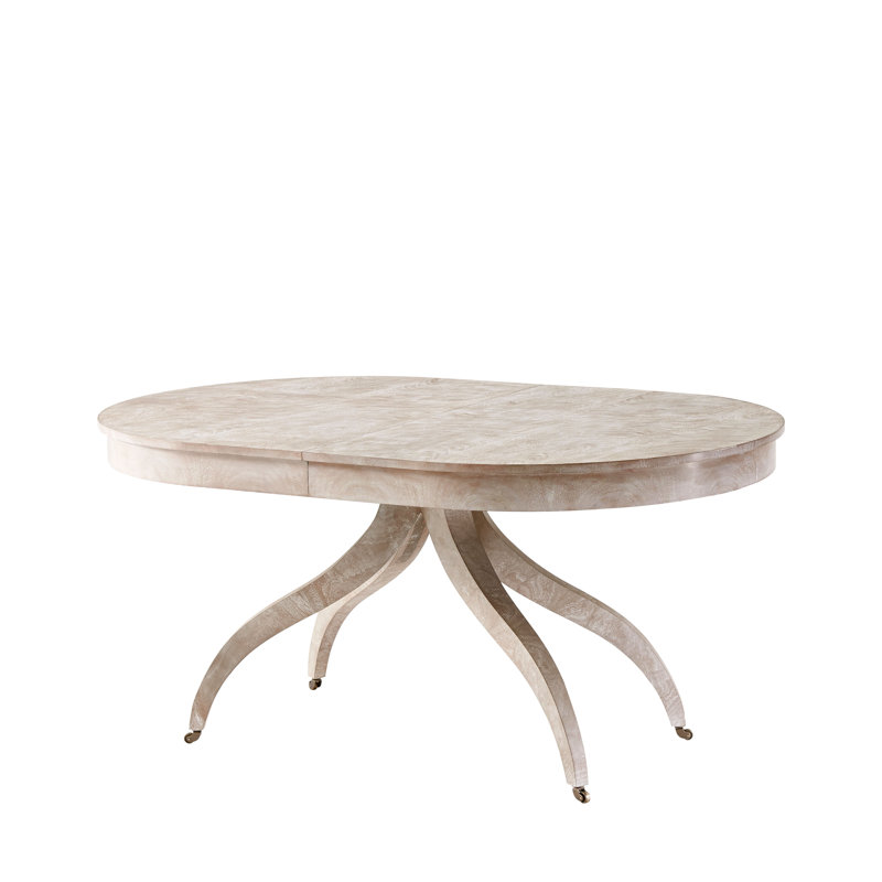 Composition Oval Mahogany Wood Dining Table