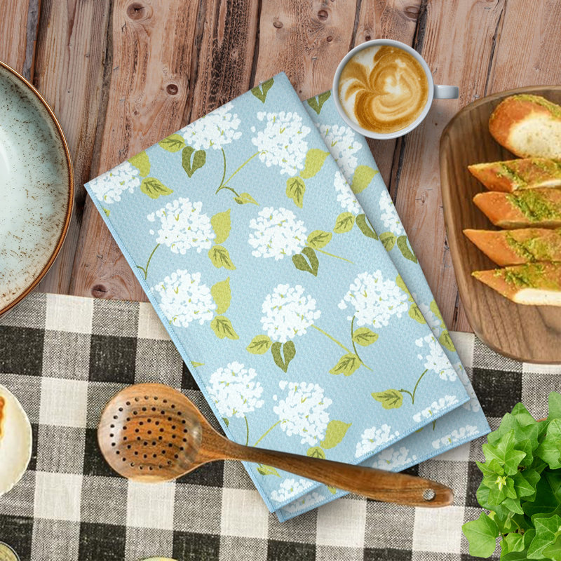 Printed GRS Microfiber Towels - 18 X 30", Hydrangea