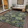 Machine Washable Indoor/Outdoor Christain ACN1321 Fern Rug