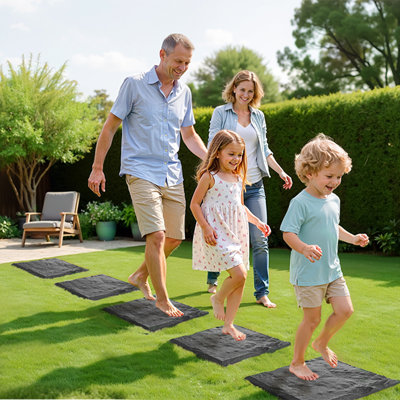 Decorative Stepping Stones with Stakes 15.5x15.5 in Walkway Pavers