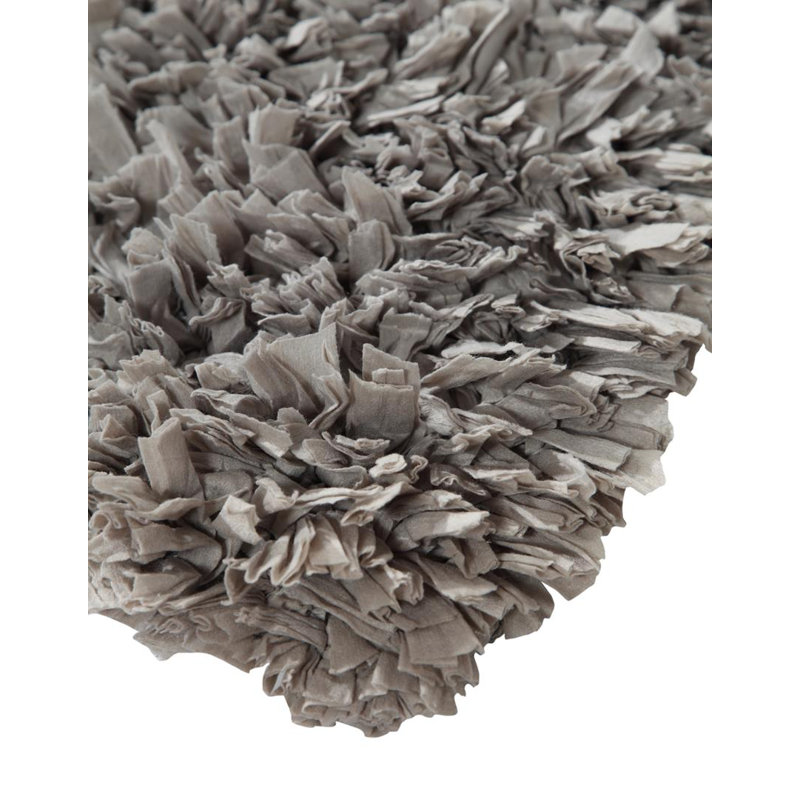 Tapis pour salle de bain papershag Andrada, l 17 po x L 24 po, Gris