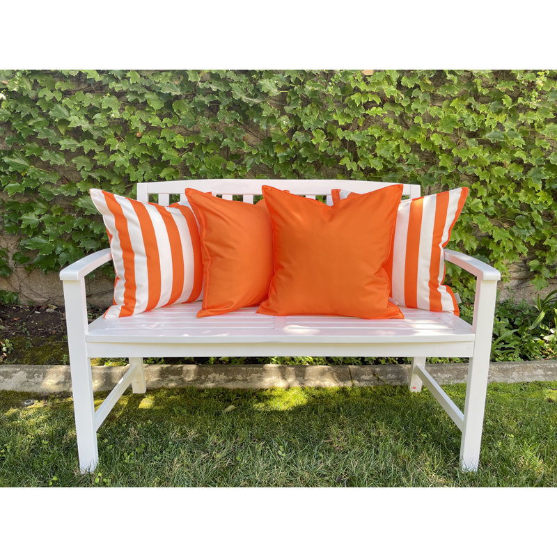 Solid Outdoor Accent Pillow Covers, Orange Tiger
