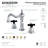 Kingston Brass Duchess Two-Handle 3-Hole Deck Mount Widespread Bathroom Faucet with Brass Pop-Up Drain-12624429