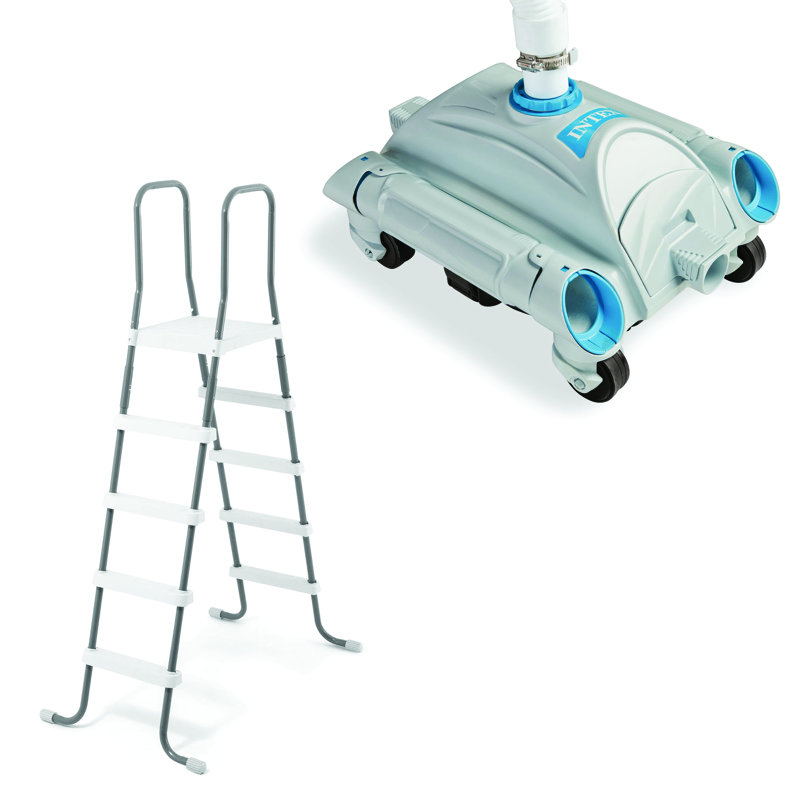 Intex Swimming Pool Ladder for 52" Wall Height Pools & Pool Side Vacuum Cleaner