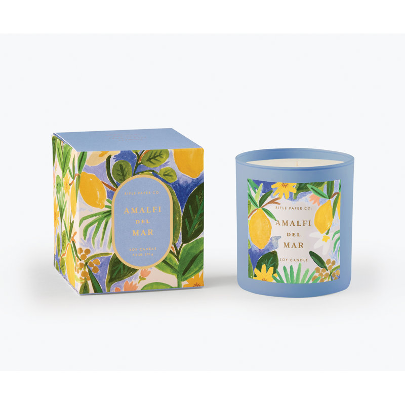 Bougie en verre 9 oz Amalfi Del Mar