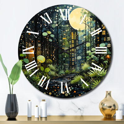 Horloge murale Rayshon - Collages abstraits
