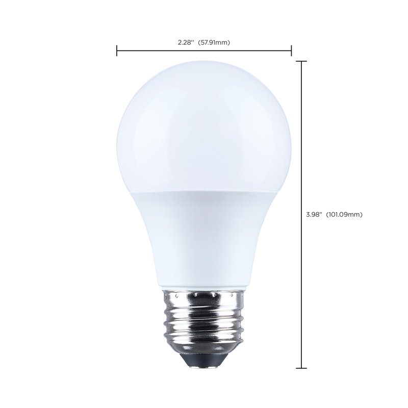 A19 LED, Non-Dimmable Light Bulb, E26/Medium (Standard) Base, 4000K, 8.5 Watt