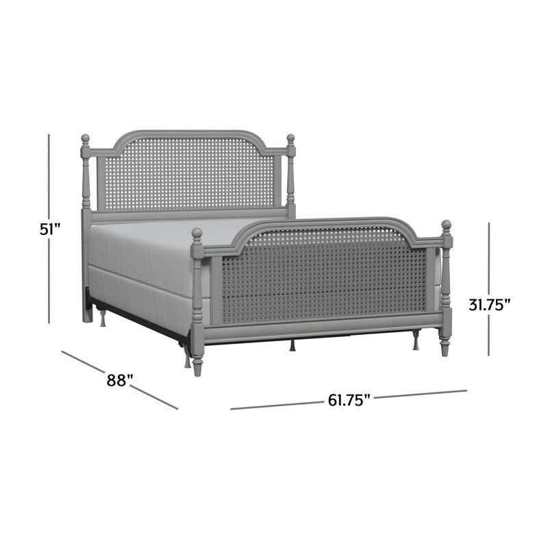 Grand lit standard en bois massif Nordland