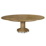 Round Mahogany Wood Dining Table