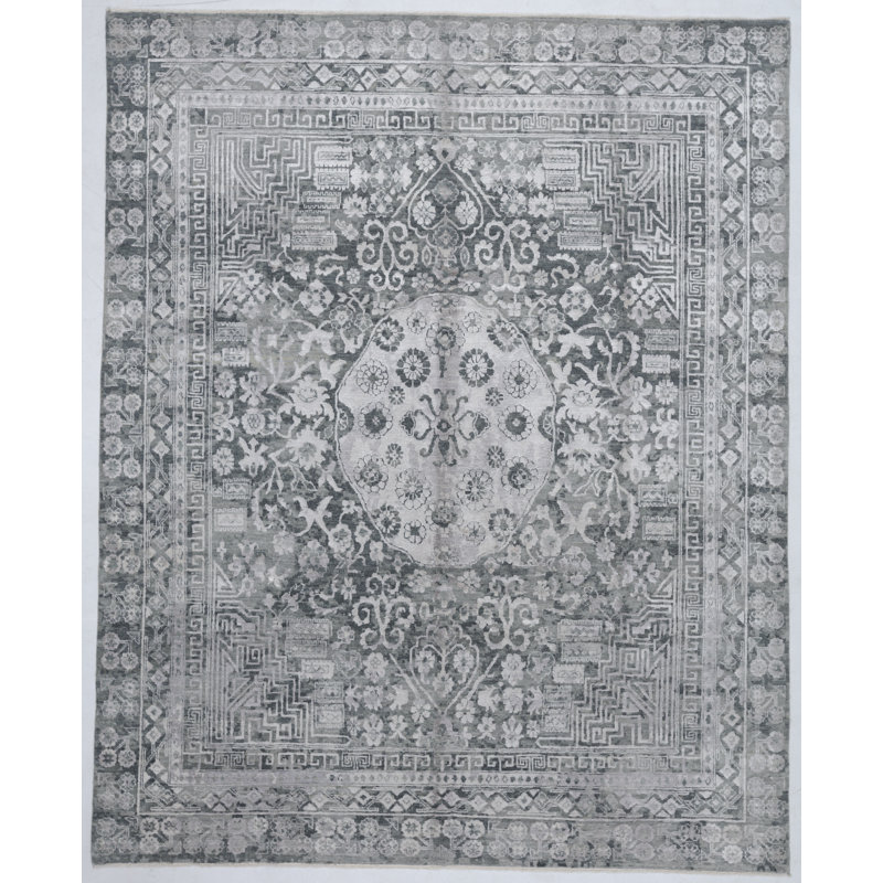 Handmade Cotton and Silk Oriental Area Rug